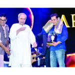 Cuttack: Odisha Chief Minister Naveen Patnaik, actor Salman Khan and Music maestro AR Rahman during the second phase of the Men’s Hockey World Cup 2018 inaugural function at Barabati Stadium in Cuttack on Nov 28, 2018. (Photo: IANS)