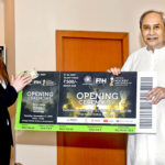 Bhubaneswar: Hockey India CEO Elena Norman hands over a ticket of the opening ceremony of the Men’s Hockey World Cup to Odisha Chief Minister Naveen Patnaik at the Secretariat in Bhubaneswar on Nov 20, 2018. (Photo: IANS)