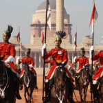 The change of guard ceremony at the forecourt of Rashtrapati Bhawan. (Photo: IANS/Amlan)