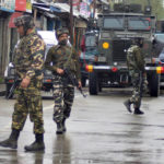 Kulgam: Security beefed up after four civilians and a soldier were killed during a gunfight between militants and security forces in Jammu and Kashmir’s Kulgam district on April 11, 2018. (Photo: IANS)