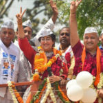 Kasturi East Delhi _cap_AAP candidate Atishi Marlena at a rally in East