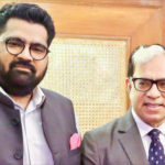 Kartikeya Sharma founder of iTV Network (L) with Justice A.K. Sikri (R), at the inaugural event in Delhi.