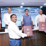 Nitin Gadkari present at the signing of MoU between National Highways Authority of India and National Investment and Infrastructure Fund.