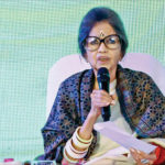 Tara Gandhi Bhattacharjee, granddaughter of Mahatma Gandhi, at the inaugural event.