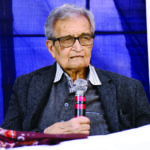 Santiniketan: Nobel laureate Amartya Sen during a programme in West Bengal’s Santiniketan on Feb 15, 2019. (Photo: Indrajit Roy/IANS)