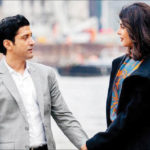 Farhan Akhtar with Priyanka Chopra in a still from their movie The Sky Is Pink.