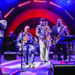 Ornette Coleman, a jazz legend, playing with his son’s band, the Denardo Coleman Vibe, at a tribute concert dedicated to him in Brooklyn, June 12, 2014. (Christopher Gregory/The New York Times)