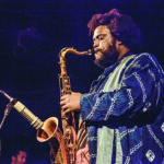 Kamasi Washington plays at the Bearsville Theater, in Woodstock, N.Y., Aug. 19, 2015. (Lauren Lancaster/The New York Times)