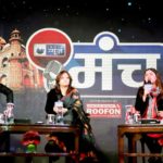 (L-R) Uday Pratap Singh, Assistant Editor, NewsX; Preeti Sharma Menon, AAP Spokesperson; Ragini Nayak, Congress Spokesperson