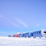 Britain’s Halley VI, designed by Broughton Architects, sits on hydraulic stilts and on skis in Antarctica. (Antony Dubber via The New York Times)