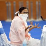 Howrah: West Bengal Chief Minister Mamata Banerjee during a meeting with Industrialist and Traders regarding  novel coronavirus (COVID 19) pandemic, in Howrah on April 9, 2020. (Photo: IANS)