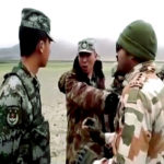 ITBP personnel and Chinese soilders somewhere near LAC