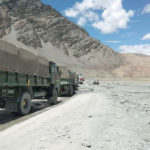 Army vehicles from Kullu towards Baralacha Pass in Ladakh