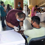 Covid-19 Defeated Patient donate plasma during a Plasma Donation Camp organized by Bharatiya Janata Party