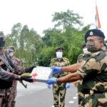 BSF personnel and BBG of Bangladesh exchange sweets on the occasion of 74th Independence Day