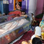 Wife of school teacher Deepak Chand breaks down on mortal remains before taking him for the last rites