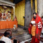 Former CM of Rajasthan, Vasundhara Raje offers prayers at Govind Devji Temple