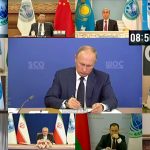 Russian President Vladimir Putin and other country leaders during the 20th Summit of SCO Council