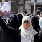 Women protest against the hijab ban