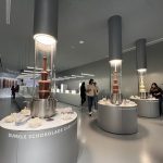 chocolate tasting fountains inside the museum