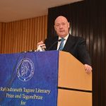 H.E. Freddy Svane, Ambassador of Denmark at the Tagore Prize ceremony at IIC