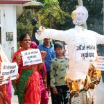 Protest over George Soros’s alleged remarks by Muslim Mahila Foundation in Varanasi