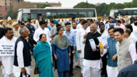 Mallikarjun Kharge and Opposition MPs protest march demanding a JPC inquiry into the Adani Group issue