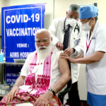 Prime Minister Narendra Modi gets his first dose of COVID-19 vaccine