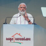 PM Narendra Modi attends the inauguration and stone-laying foundation ceremony of various projects