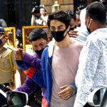 Aryan Khan being escorted at the NCB office after a medical check-up,