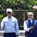 PM Narendra Modi with US President Joe Biden at the Mangrove Forest