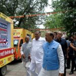 Ramvir Singh Bidhuri with Vijay Goel during the campaign Jhootha Kahin Ka