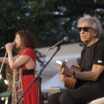 Eugenio Bennato performing along with his band at the Bikaner House