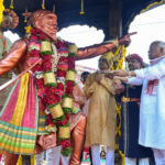 Mohan Bhagwat attends the 350th Coronation anniversary ceremony of Chhatrapati Shivaji Maharaj