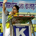 Mamata Banerjee addresses an election rally