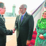 Maldives President Mohamed Muizzu and his wife Sajidha Mohamed reach Xiamen