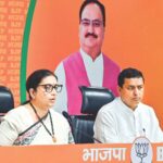 BJP leader Smriti Irani, along with BJP MP Anil Baluni, addresses a press conference at party headquarters in New Delhi, on August 2, 2024. ANI