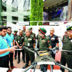 Lieutenant General N.S. Raja Subramani and other officials during the ‘Drone Shivir’ organised by Army in collaboration with Drone Federation of India, in New Delhi on Oct 3, 2024. ANI