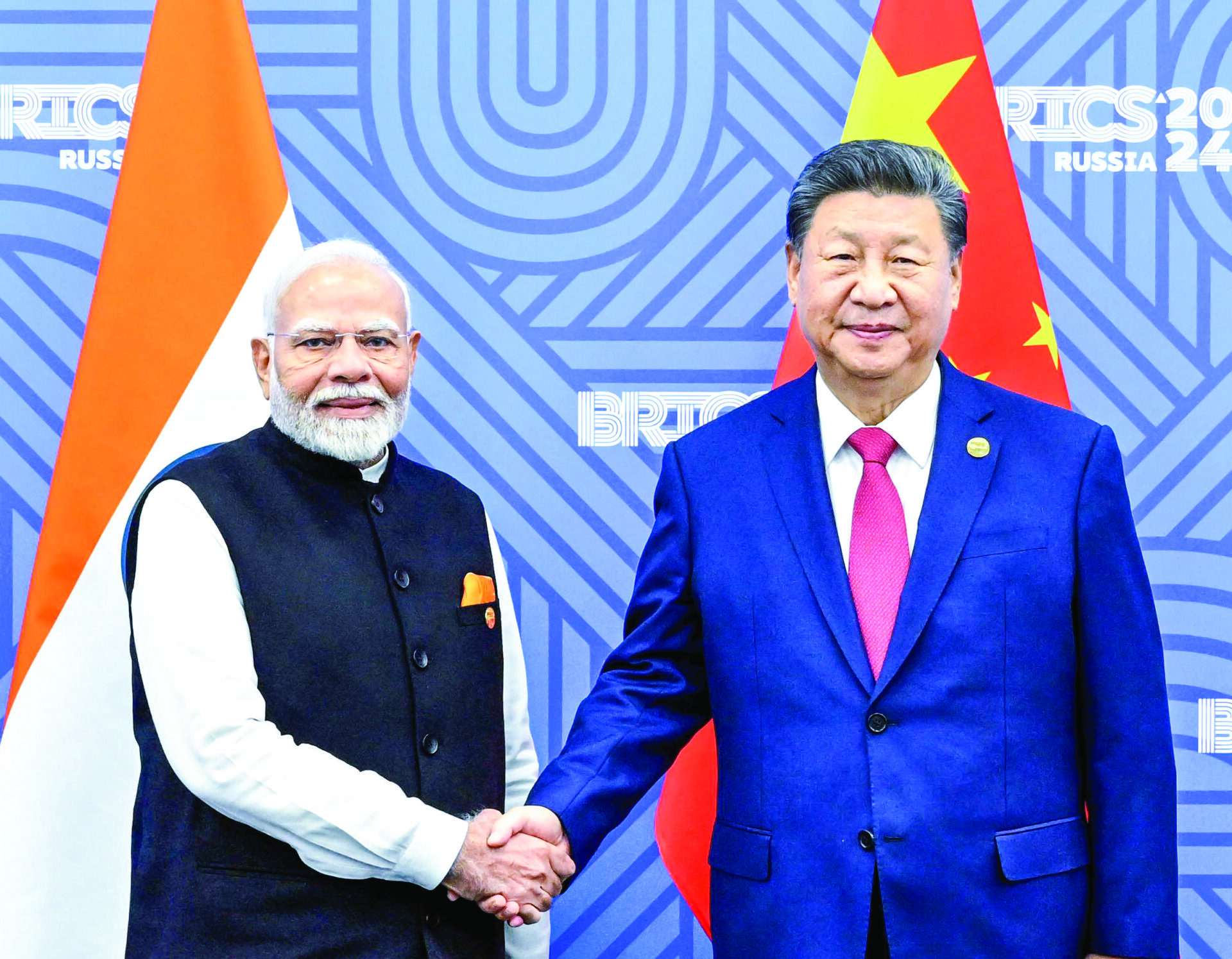 Prime Minister Narendra Modi meets Chinese President Xi Jinping on the sidelines of the BRICS Summit, in Kazan on October 23. ANI