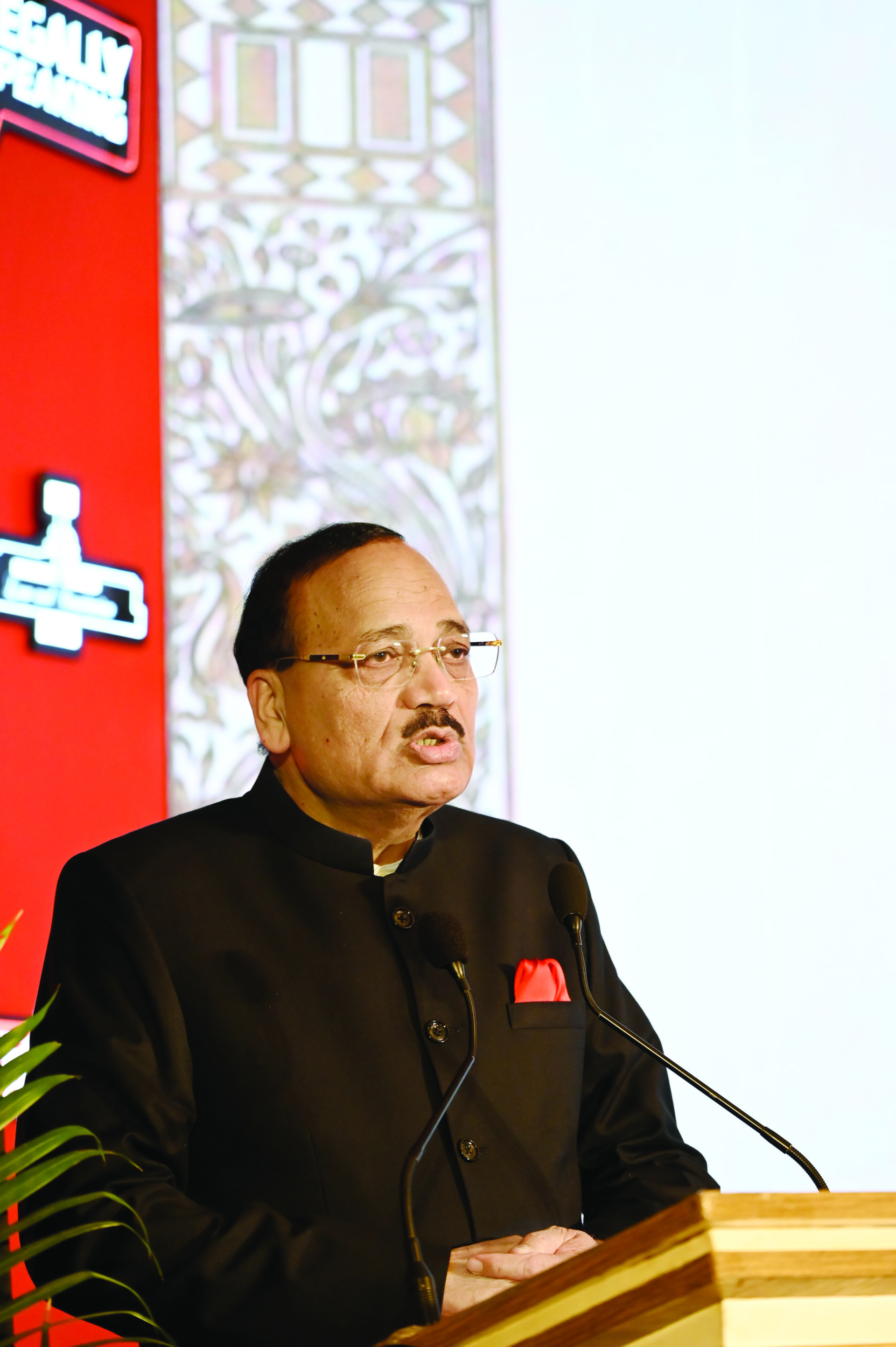 Justice Surya Kant, sitting judge of the Supreme Court, on the stage of 3rd Law & Constitution Dialogue in New Delhi.