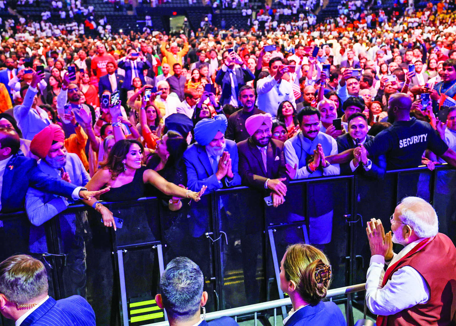 Representational photo: Prime Minister Narendra Modi greets members of the Indian diaspora after addressing a gathering at Nassau Coliseum in New York on 22 September. ANI