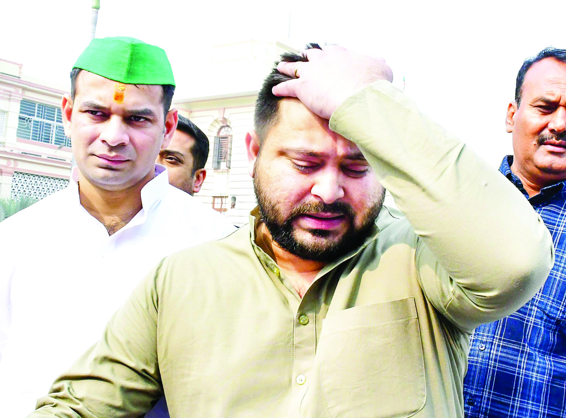 Leader of Opposition in Bihar Assembly and Rashtriya Janata Dal (RJD) leader Tejashwi Yadav speaks to the media during the Winter Session of State Assembly, in Patna on November 26 2024. ANI