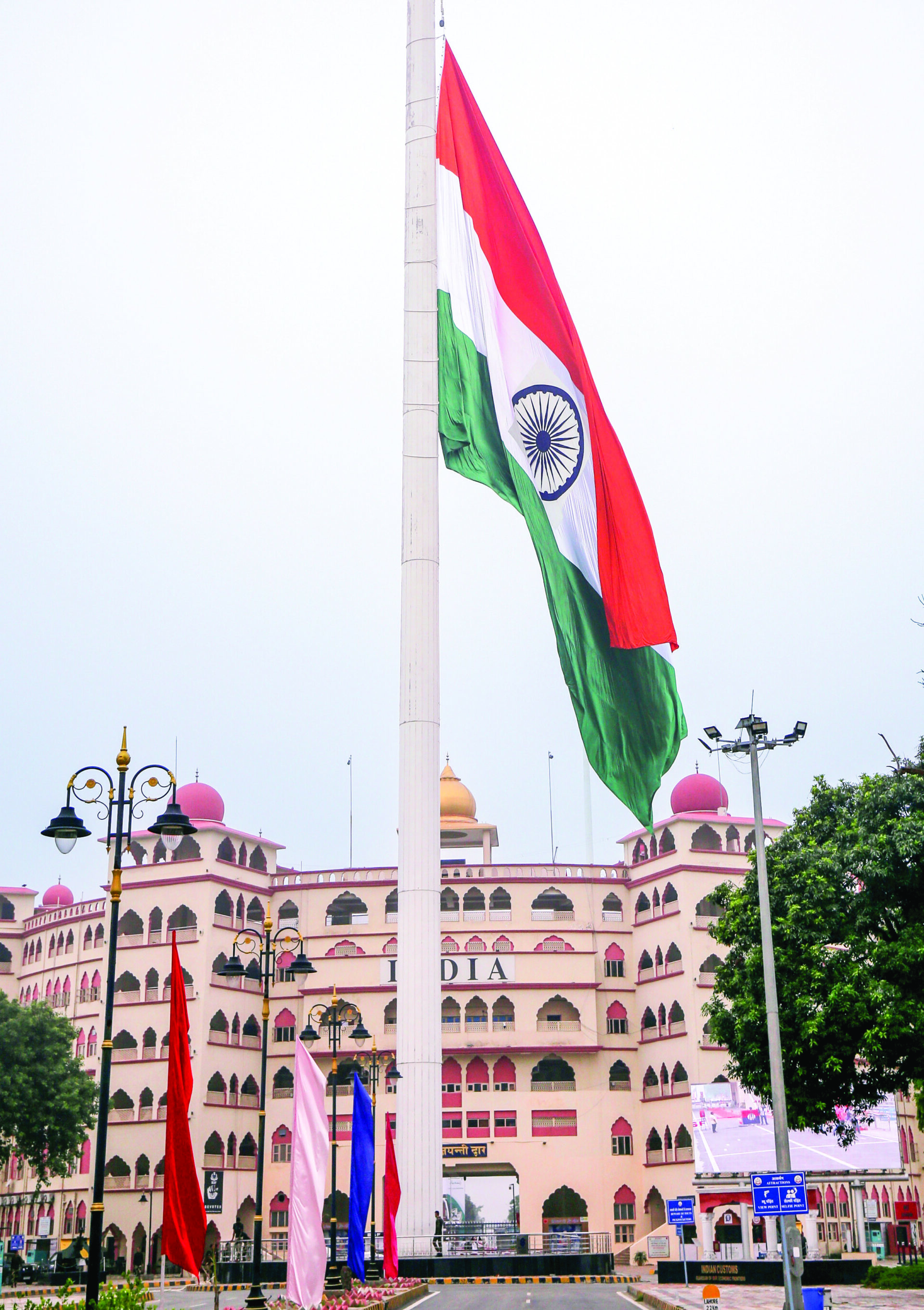 Representational photo: India's tallest national flag, 418 feet in height, at Attari border. ANI