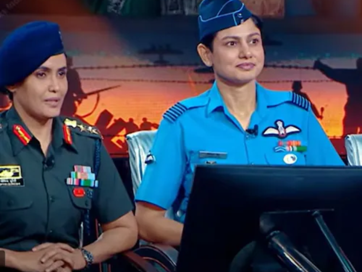 Colonel Sofiya Qureshi Wing Commander Vyomika Singh and Commander Prerna