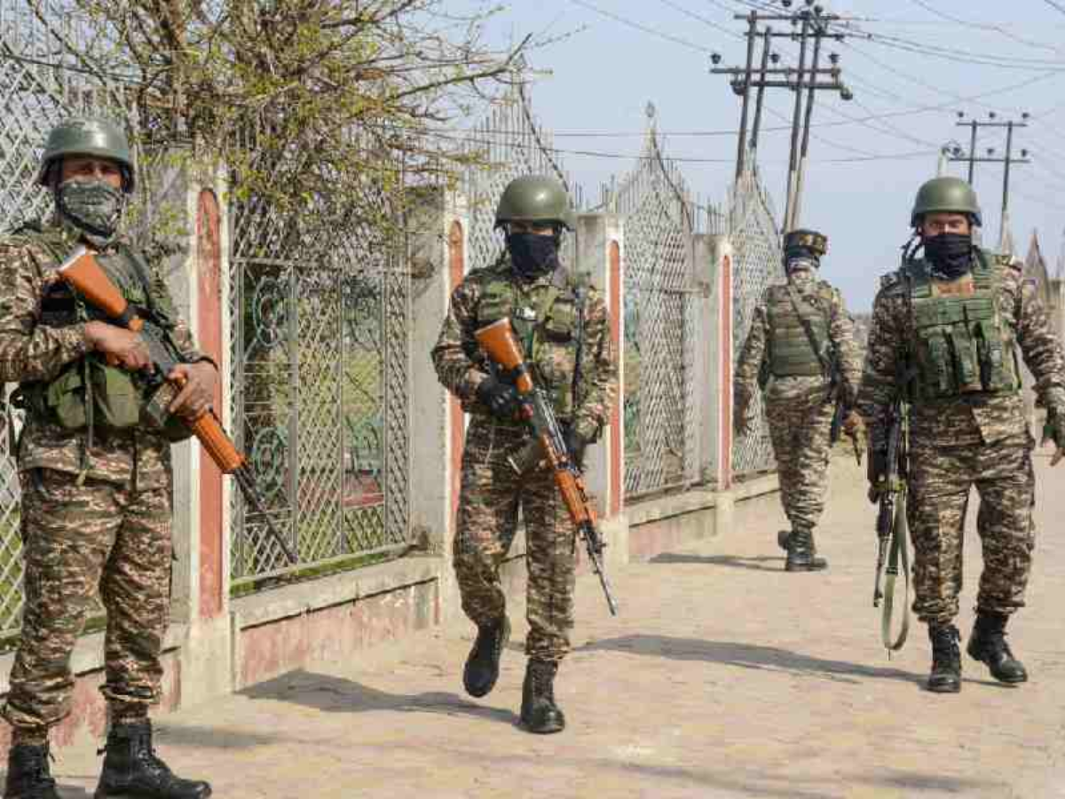 Security forces conduct late-night search in Juthana, Kathua, after locals report sighting of suspected armed men.