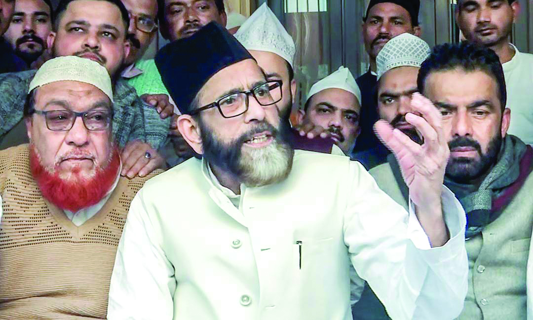 Police secure the protest site in Bareilly after clashes