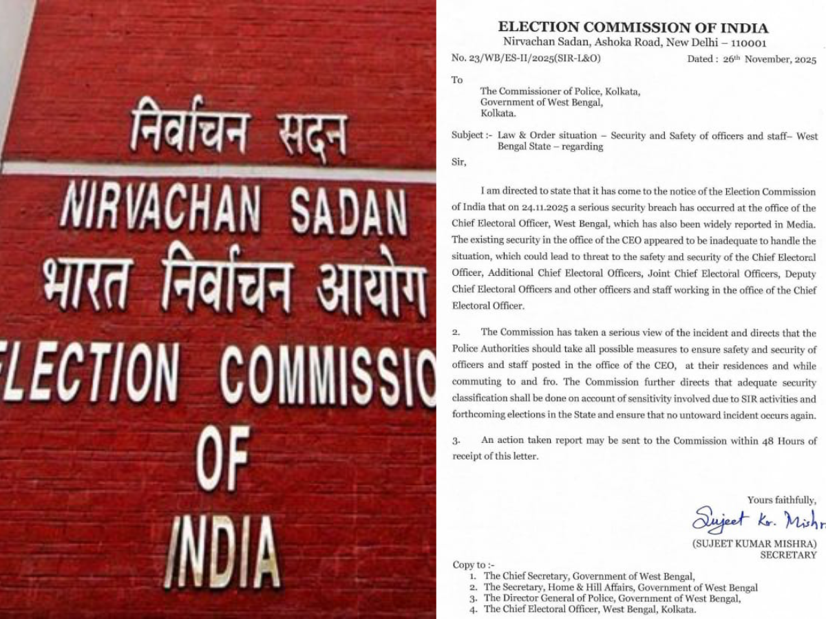 Election Commission writes to West Bengal police over security breach at CEO Office
