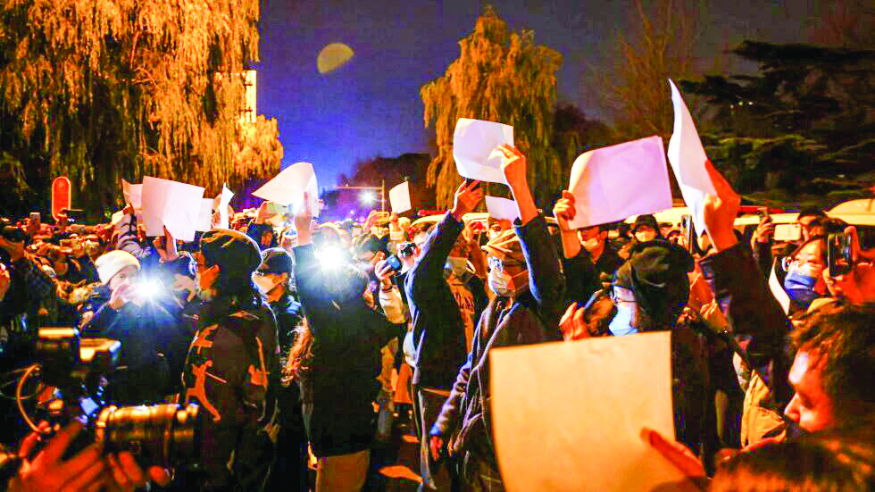 Candles on Wulumuqi Road marked a fleeting protest in Shanghai