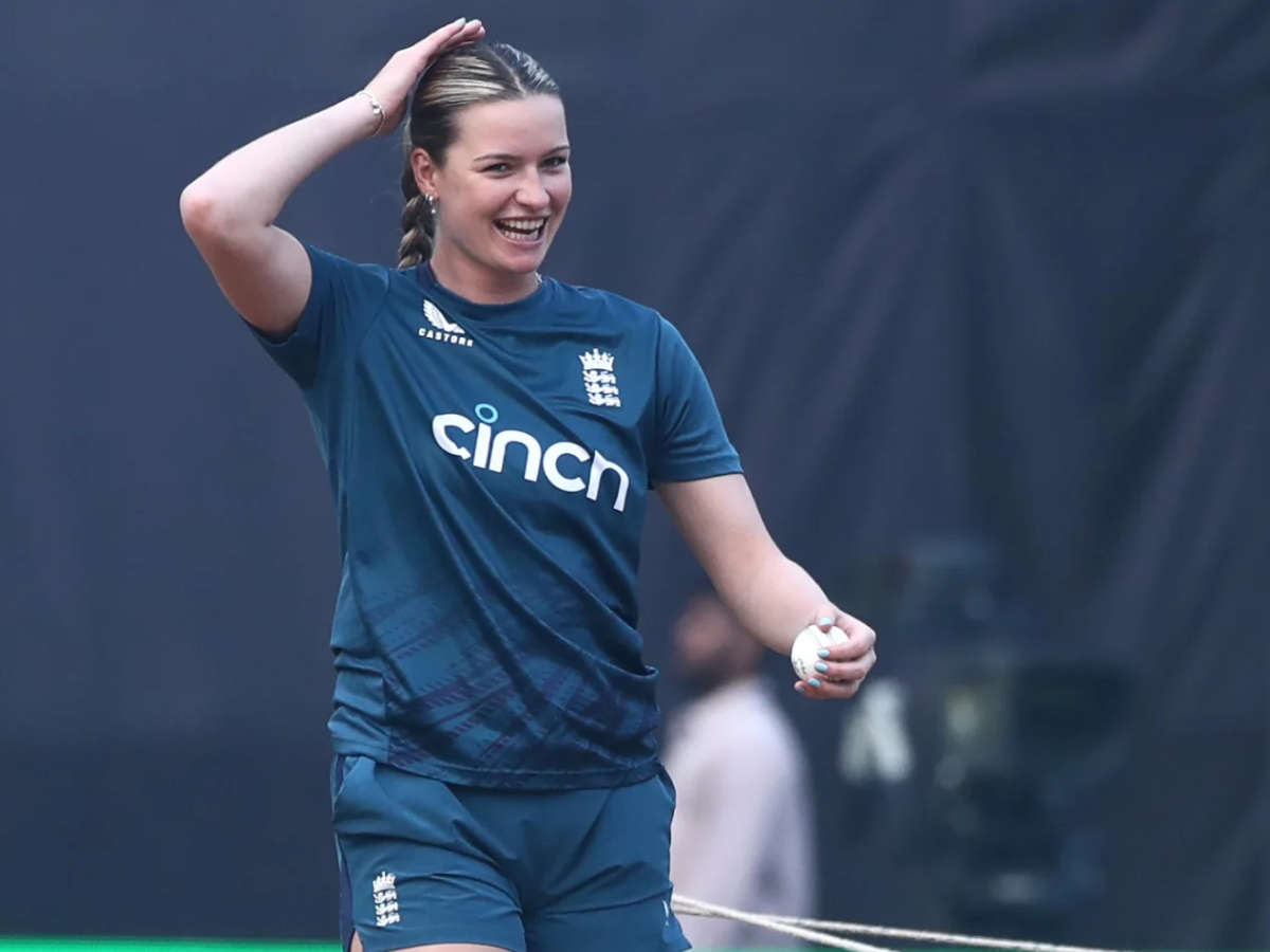 Lauren Bell smiling during a post-match moment - Photo Gallery