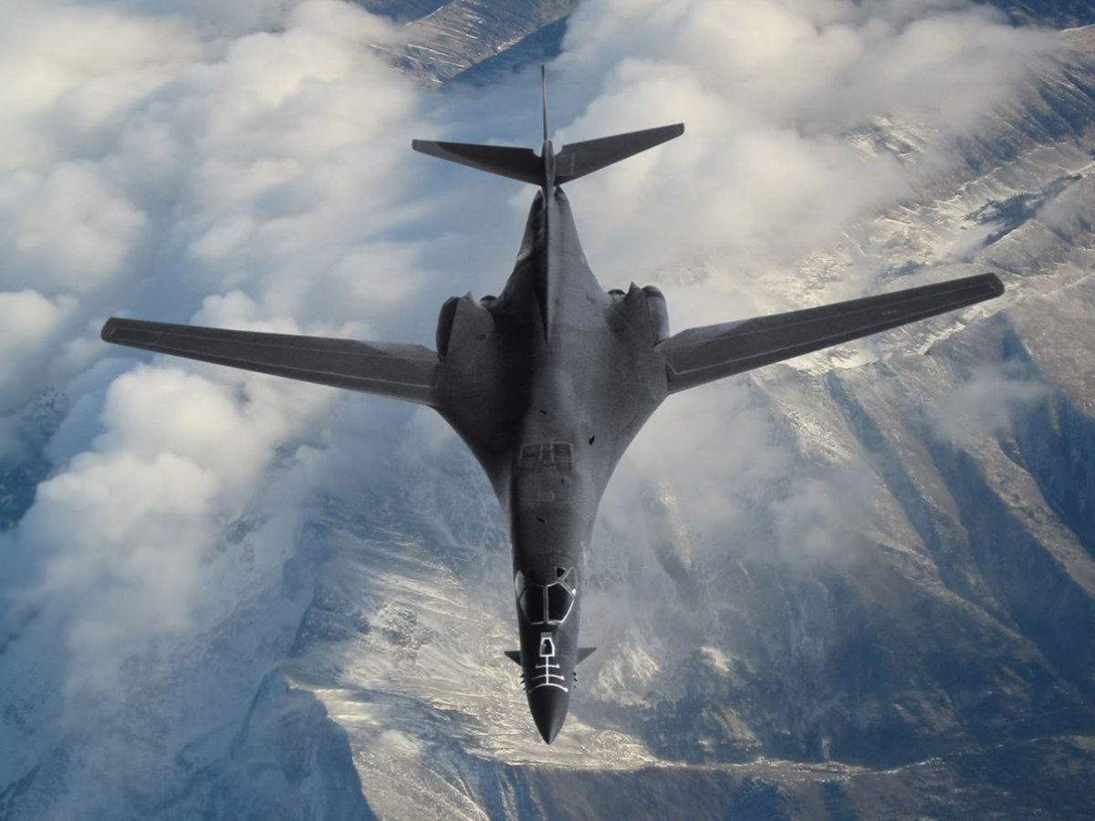 Early B-1 prototypes during testing in the 1970s. - Photo Gallery